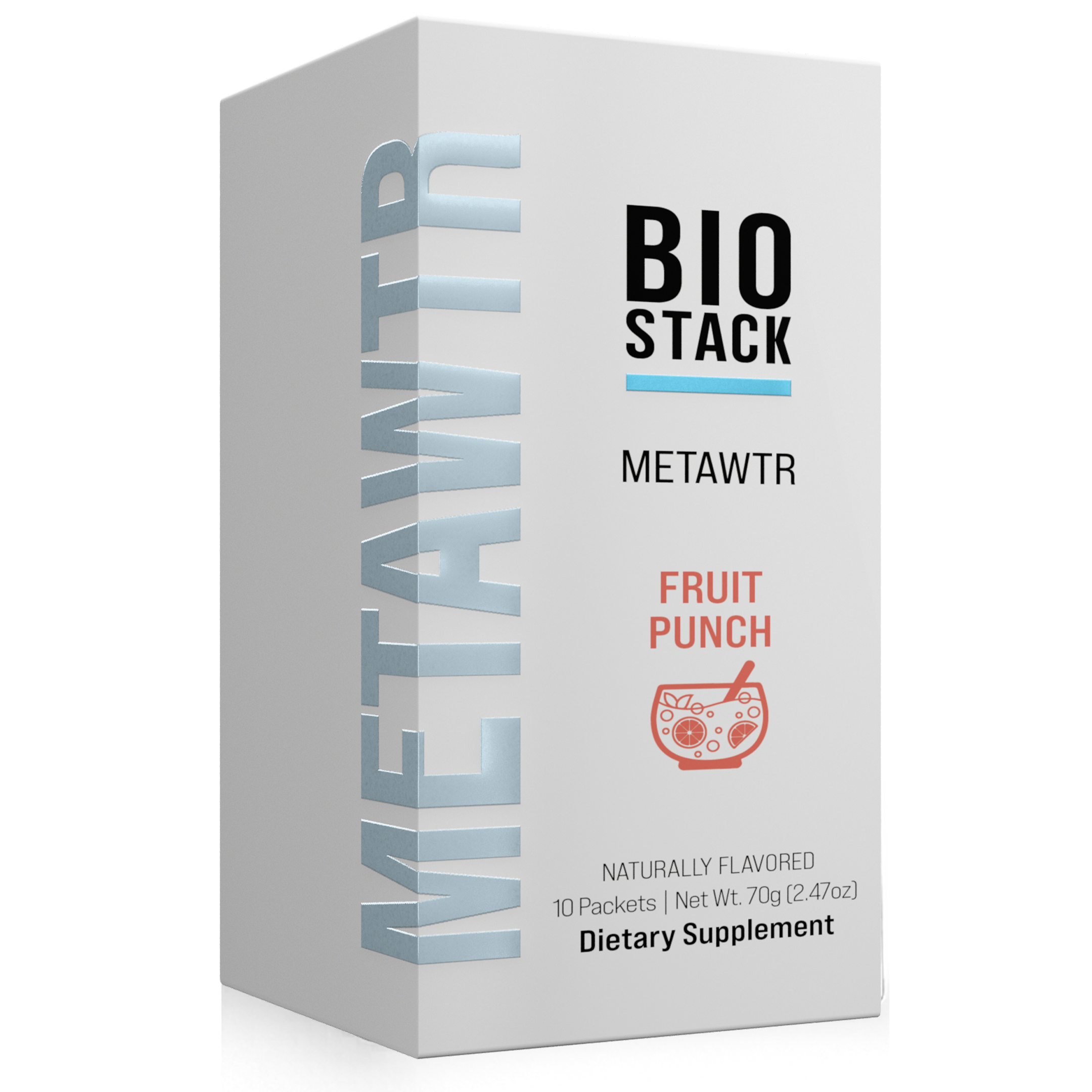 MetaWTR Hydration Fruit Punch - 10 Stick Pack by BioStack