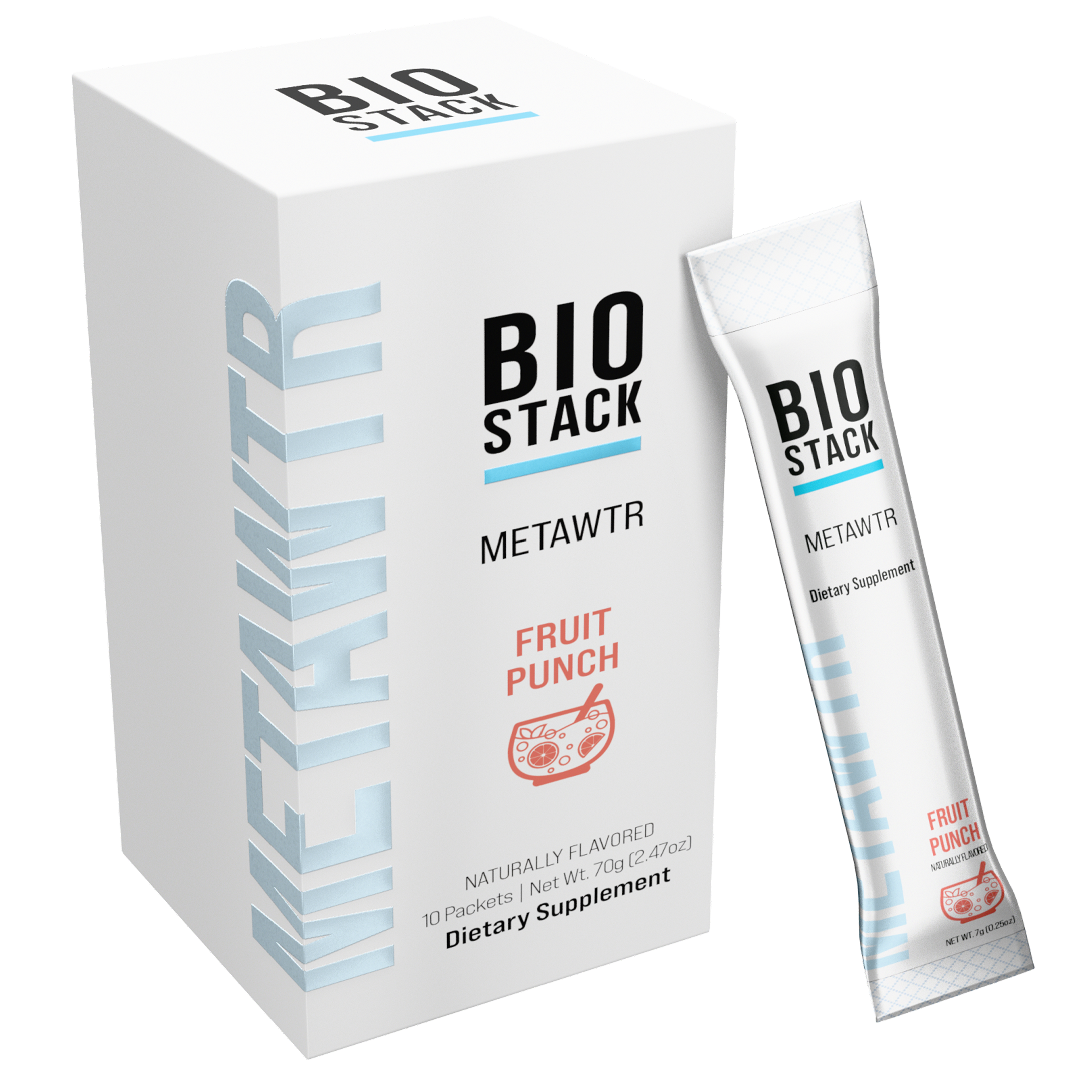 MetaWTR Hydration Fruit Punch - 10 Stick Pack by BioStack
