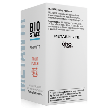 MetaWTR Hydration Fruit Punch - 10 Stick Pack by BioStack