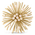 18K Yellow Gold Cultured Freshwater Pearl Starburst Brooch Pin by Bids.com