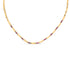 14K Yellow Gold Red Ruby and 3/8 Cttw Diamond Alternating Link Necklace by Bids.com