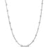 14K White Gold 1.0 Cttw Diamond Flower and Bar Station Necklace by Bids.com