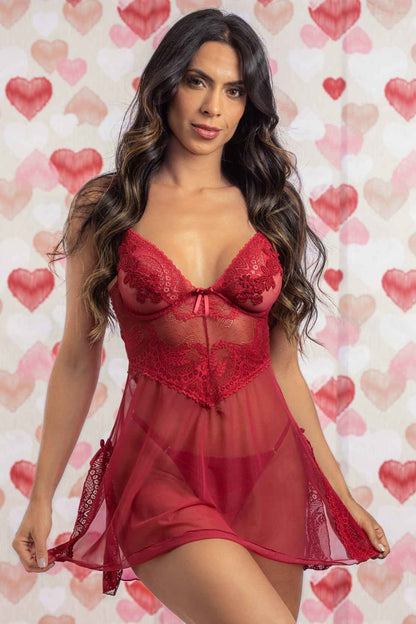 Ramona Sheer Babydoll 2 Piece Set