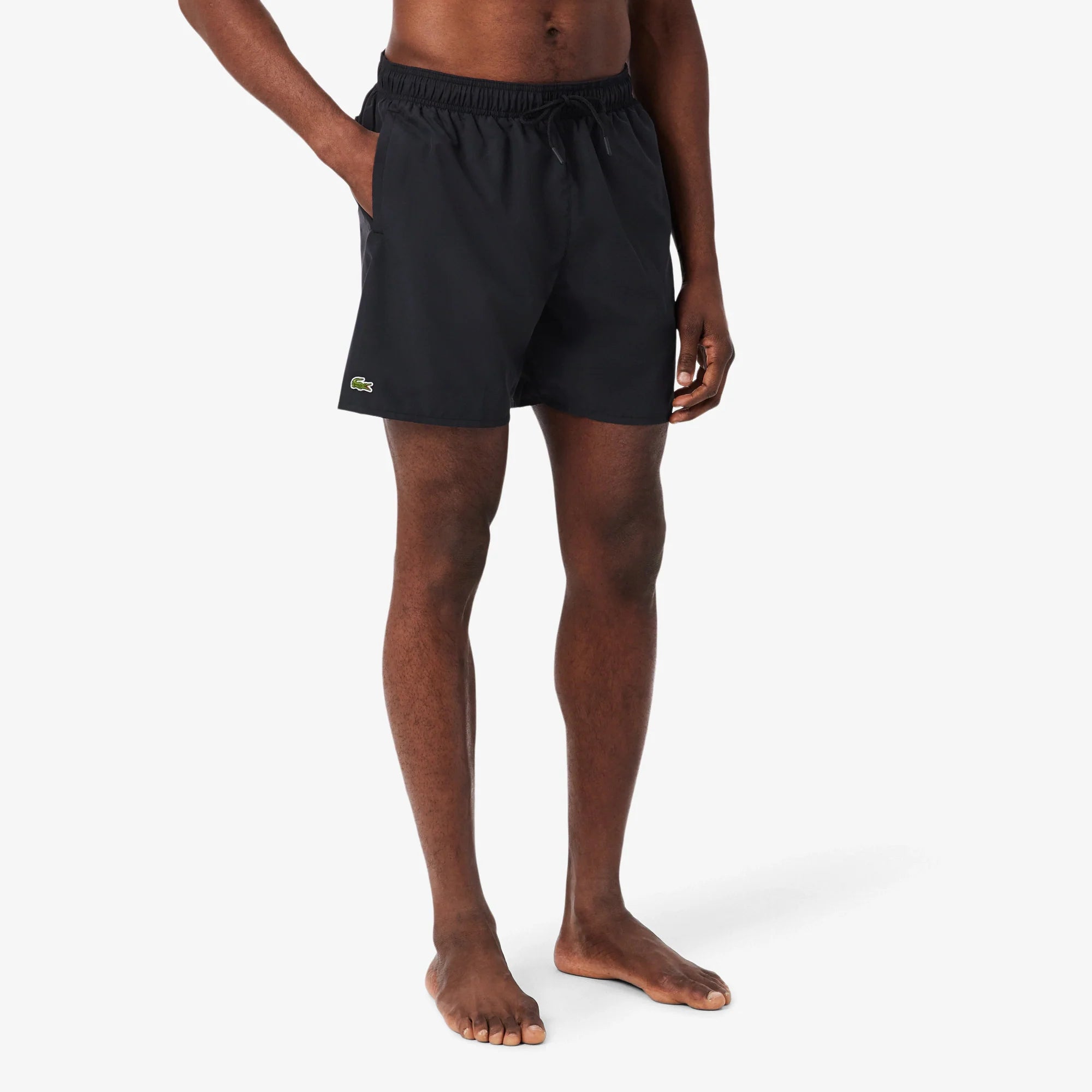 Lacoste Mid Length Swim Trunks - Black by Denim Exchange