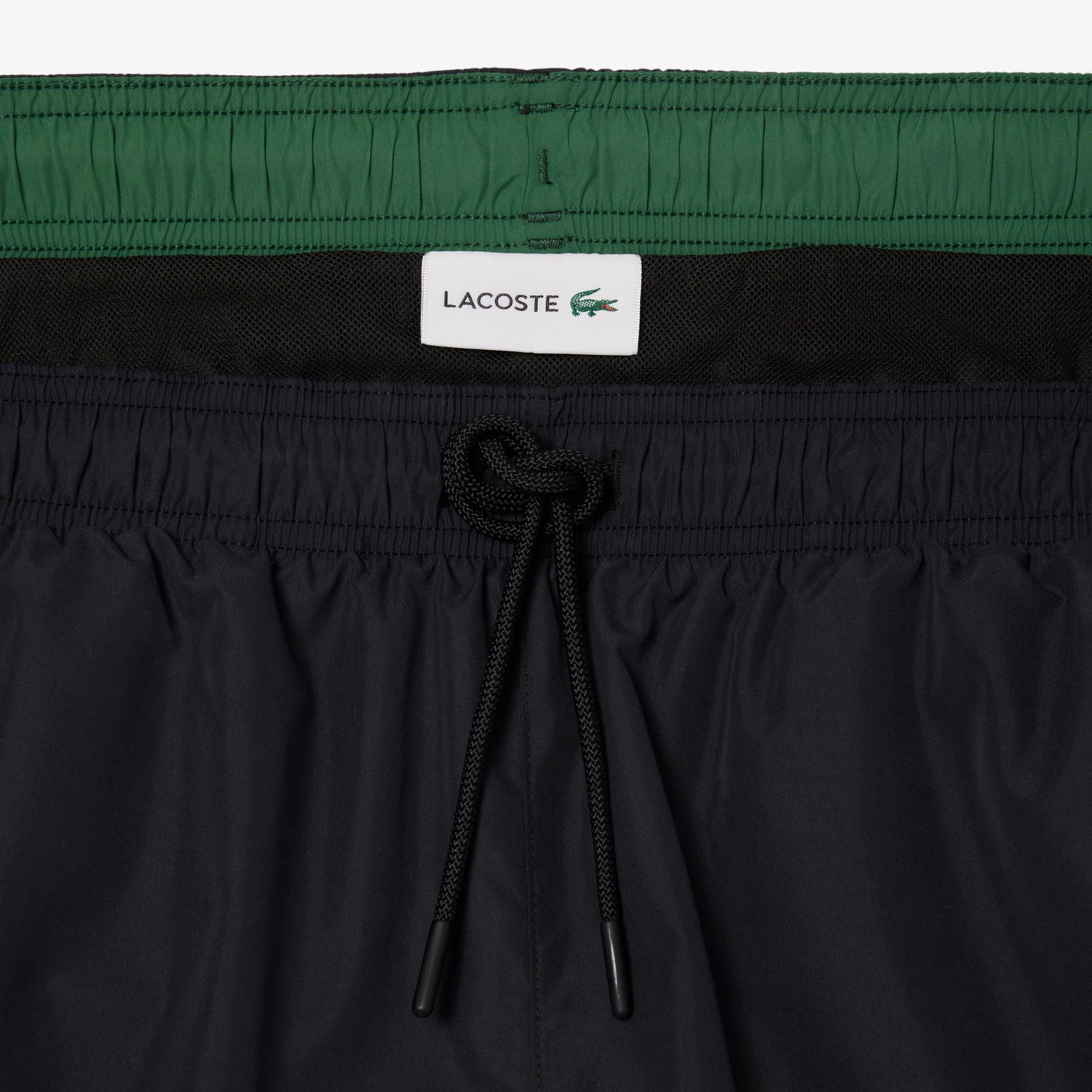 Lacoste Mid Length Swim Trunks - Black by Denim Exchange