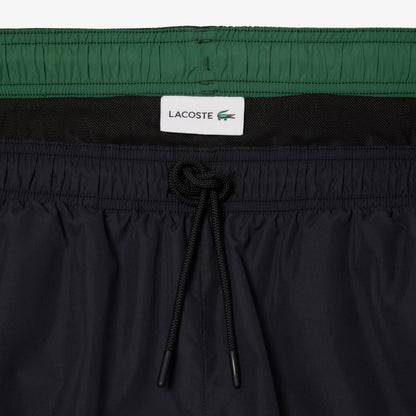 Lacoste Mid Length Swim Trunks - Black by Denim Exchange