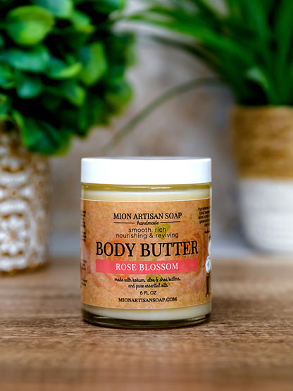 Body Butter - Rose Blossom | High in Essential Vitamins and Fatty Acids by MION Artisan Soap Co.