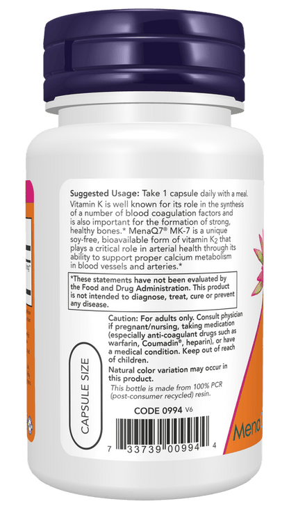 MK-7 Vitamin K-2 Extra Strength-300mcg by Country Life Natural Foods