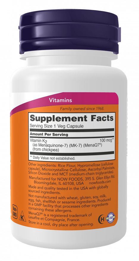 MK-7 Vitamin K-2 100mcg by Country Life Natural Foods