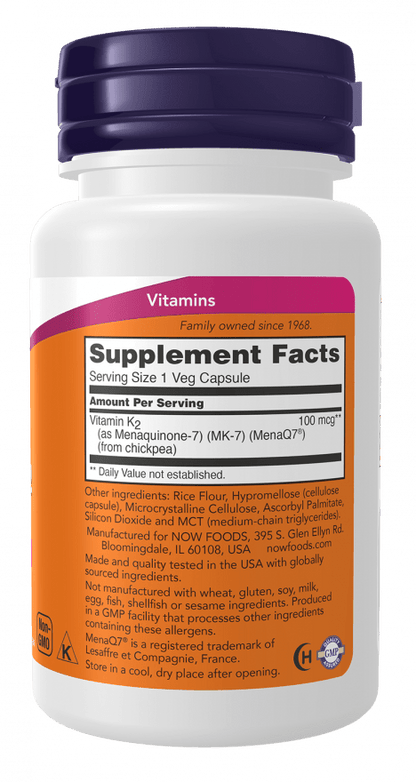 MK-7 Vitamin K-2 100mcg by Country Life Natural Foods
