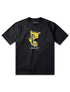 Market Studios Yellow Panther Tee - Washed Black by Denim Exchange