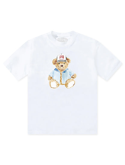 Market Studios Watercolor Teddy T-Shirt - White by Denim Exchange
