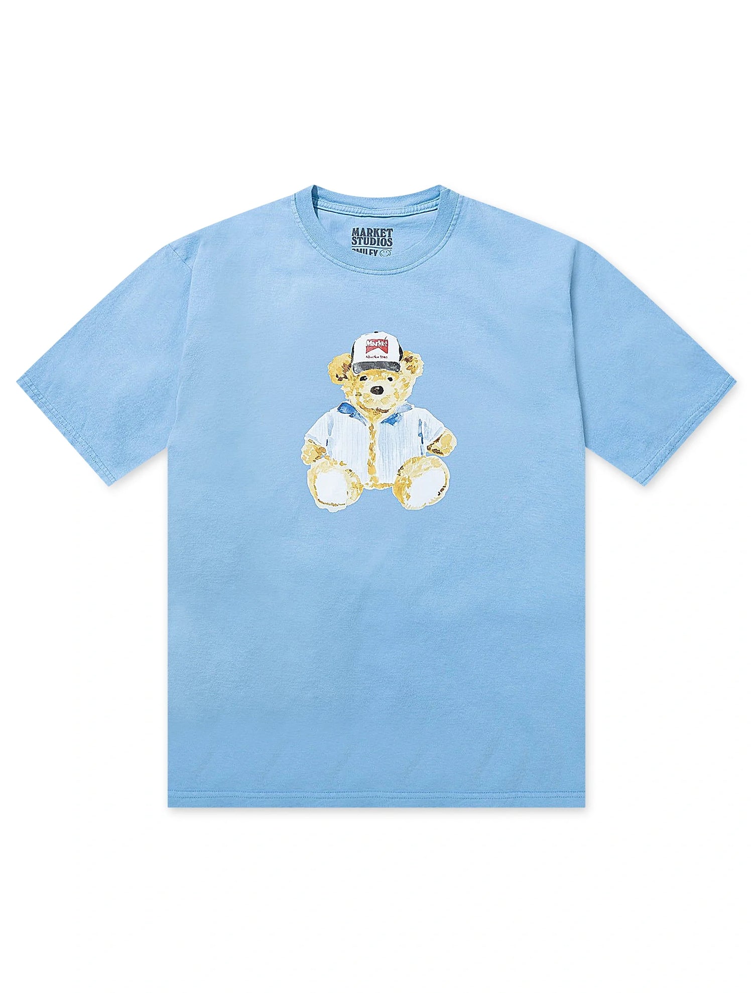 Market Studios Watercolor Teddy T-Shirt - Dusk Blue by Denim Exchange