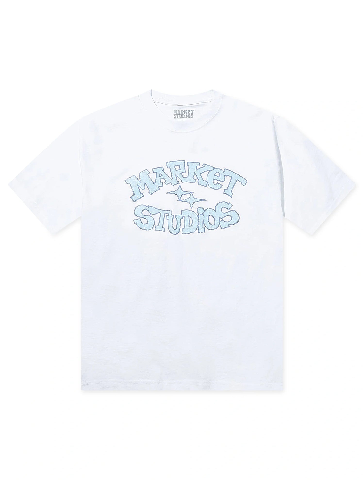 Market Studios Smiley Old School Tee - White by Denim Exchange