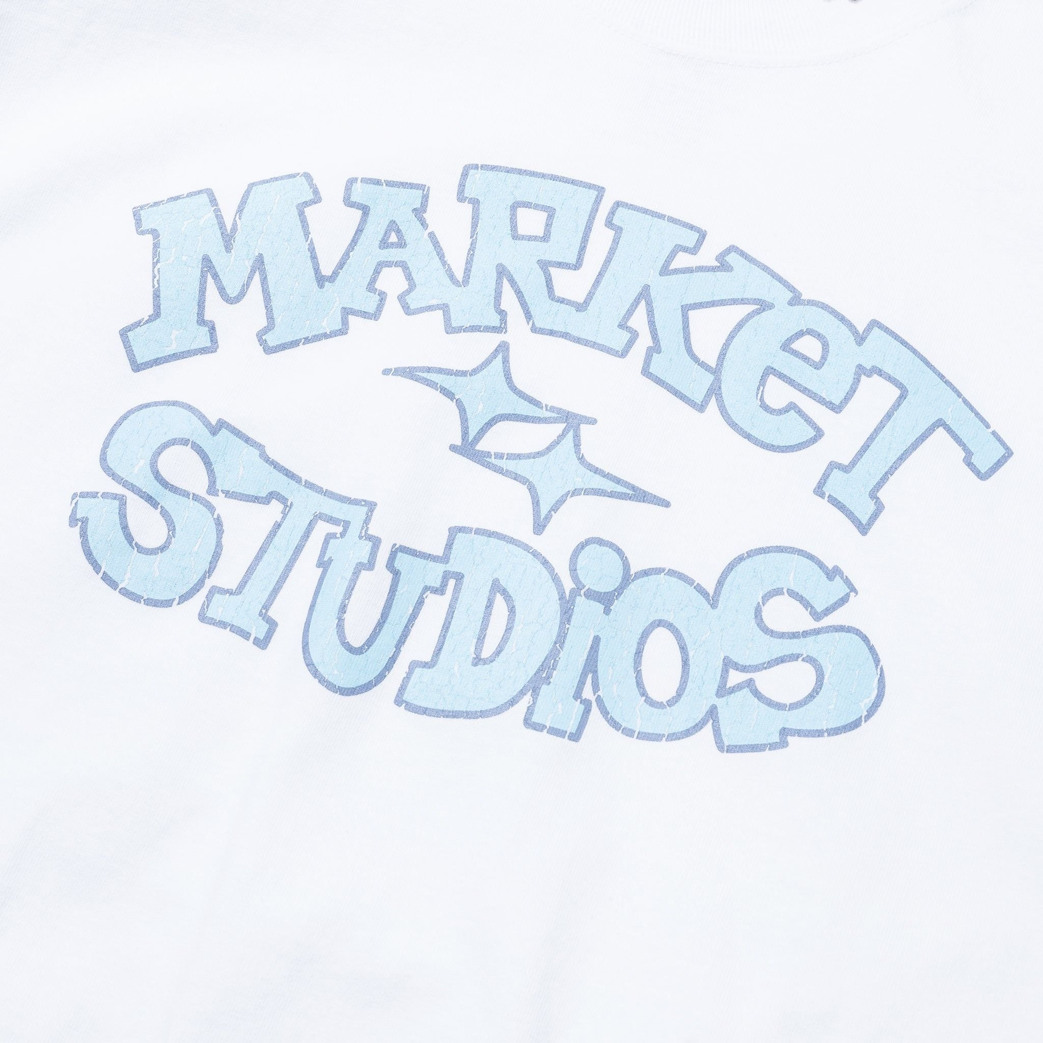 Market Studios Smiley Old School Tee - White by Denim Exchange