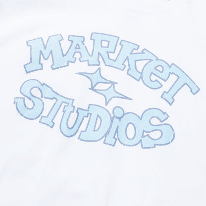 Market Studios Smiley Old School Tee - White by Denim Exchange