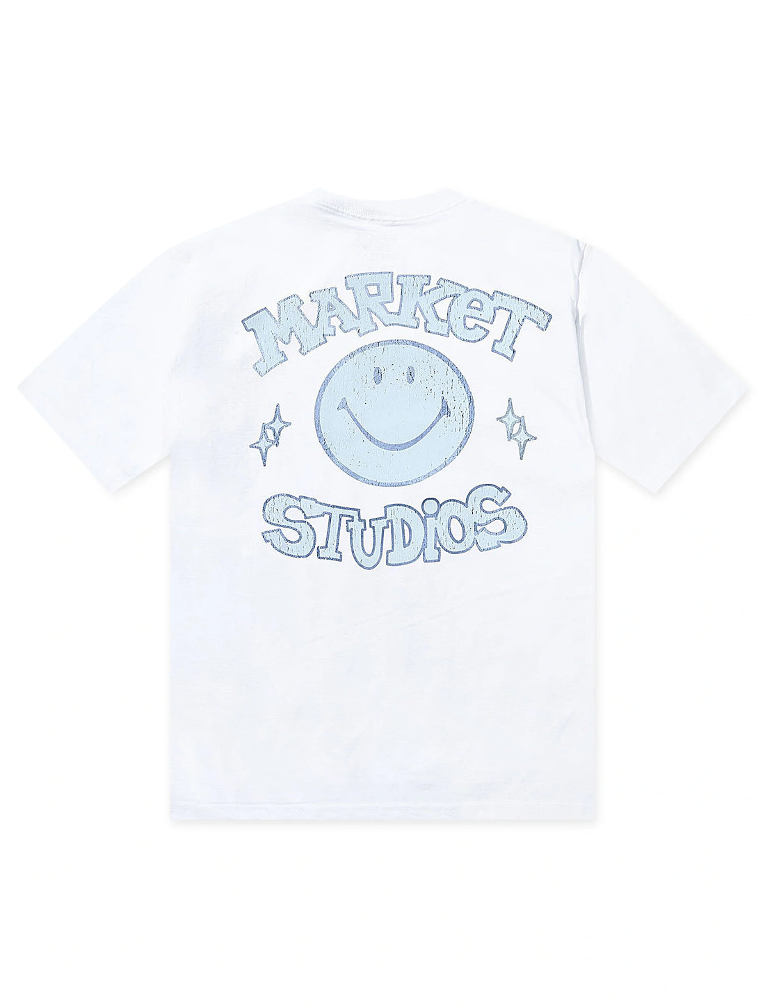 Market Studios Smiley Old School Tee - White by Denim Exchange