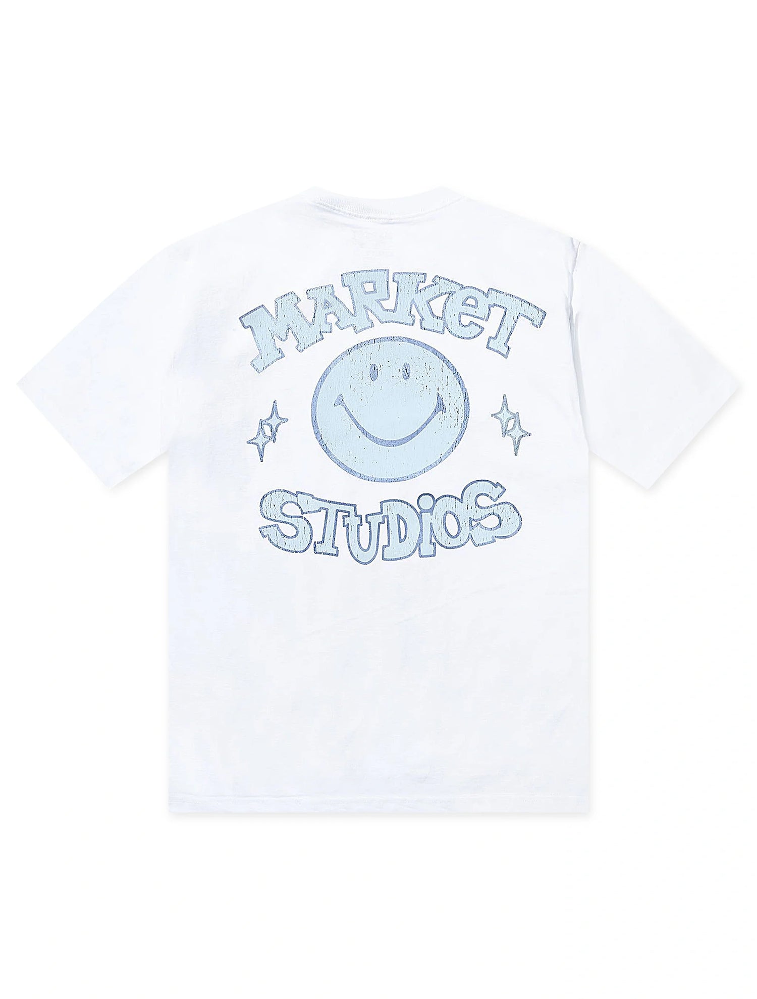 Market Studios Smiley Old School Tee - White by Denim Exchange