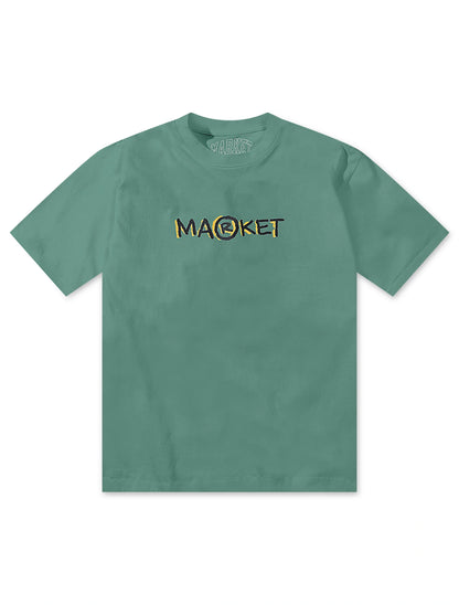 Market Studios Smiley Doodle Tee - Malachite Green by Denim Exchange