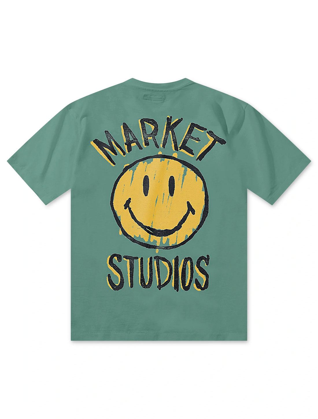 Market Studios Smiley Doodle Tee - Malachite Green by Denim Exchange