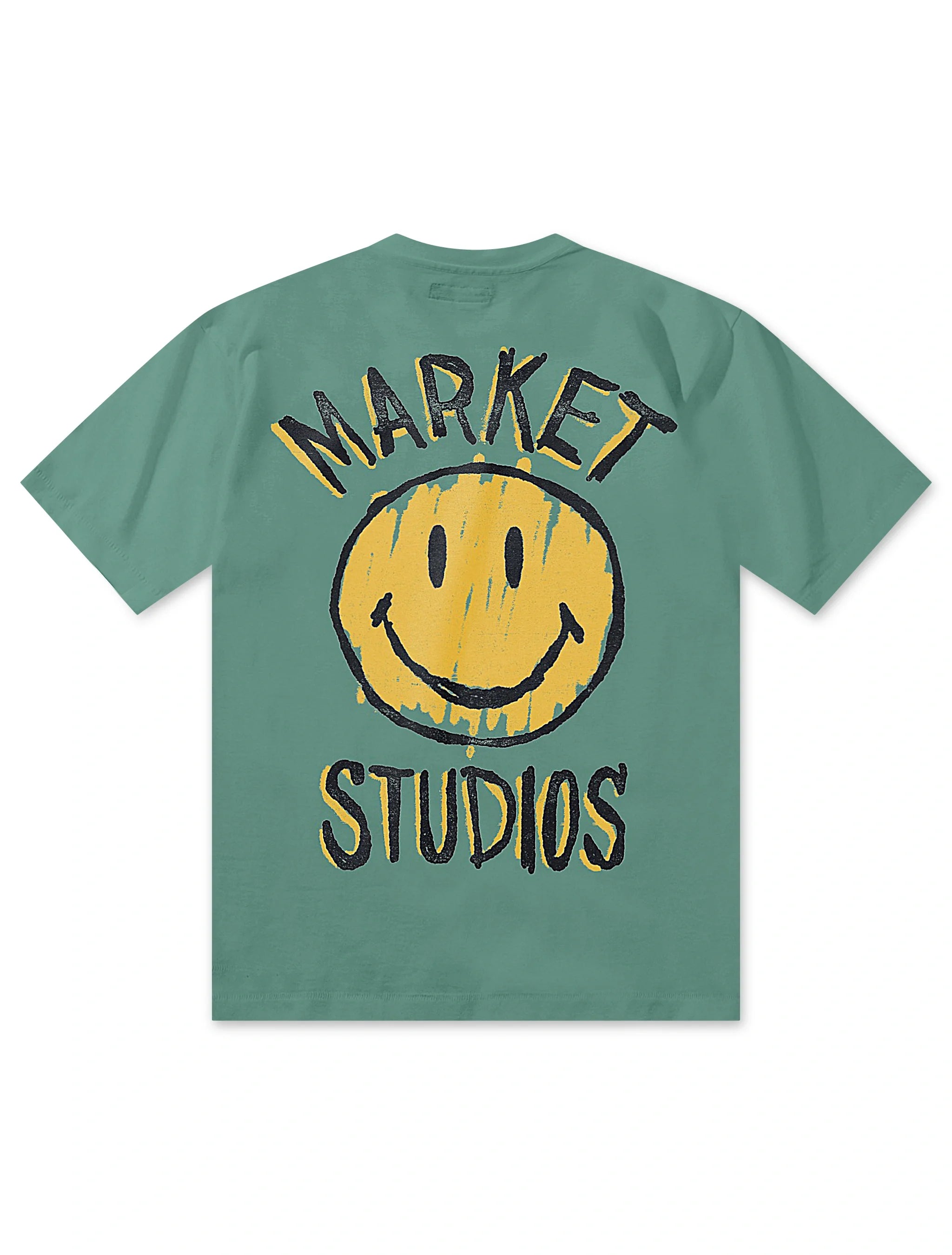 Market Studios Smiley Doodle Tee - Malachite Green by Denim Exchange