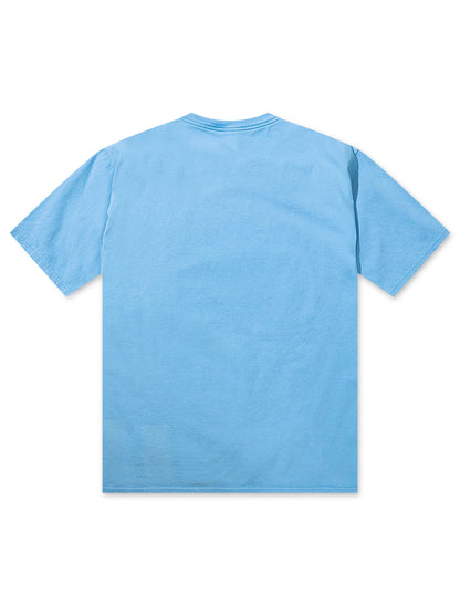 Market Studios Smiley Bearly A Care Tee - Dusk Blue by Denim Exchange