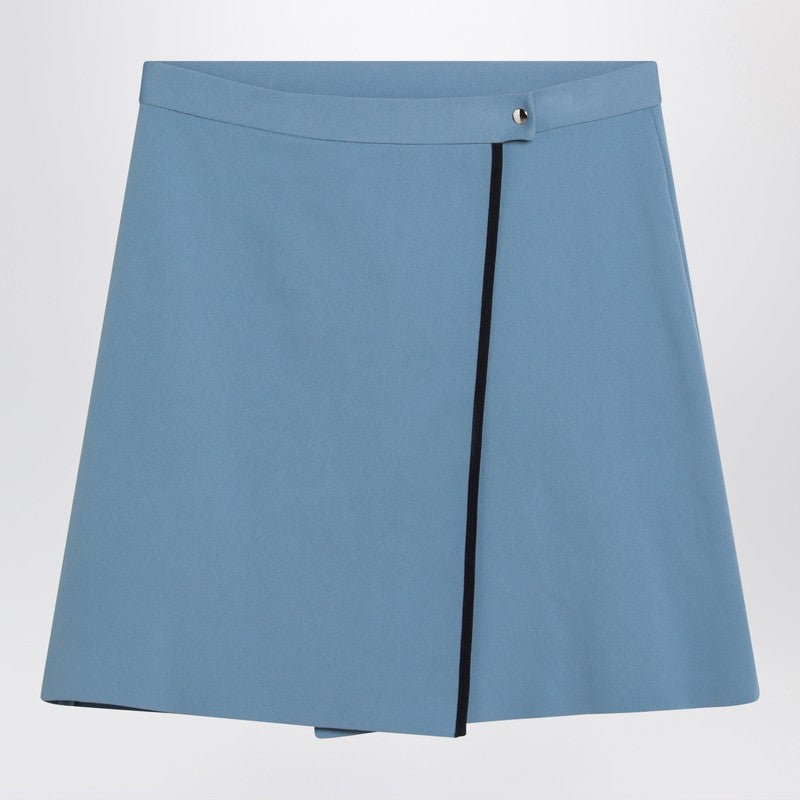 Miu Miu Light Blue Skirt In Technical Yarn Women by Luosophy