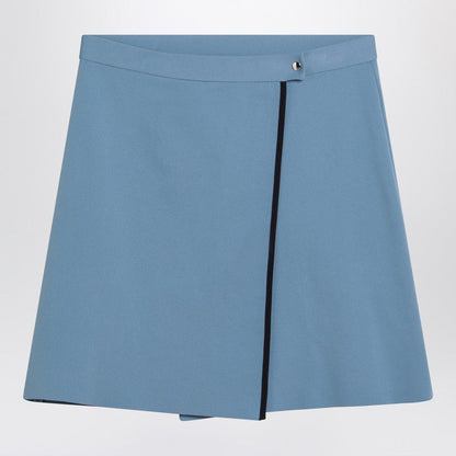 Miu Miu Light Blue Skirt In Technical Yarn Women by Luosophy