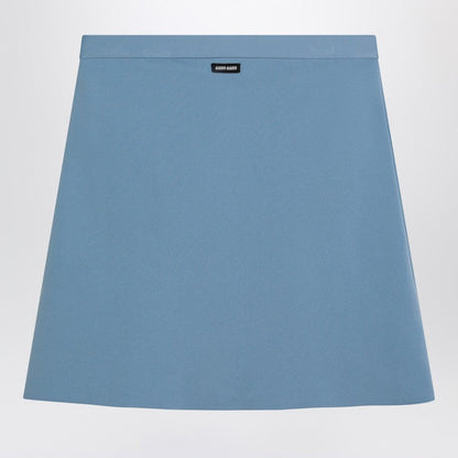 Miu Miu Light Blue Skirt In Technical Yarn Women by Luosophy