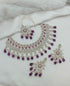 Joban Fashion Purple Stone Work Necklace Set