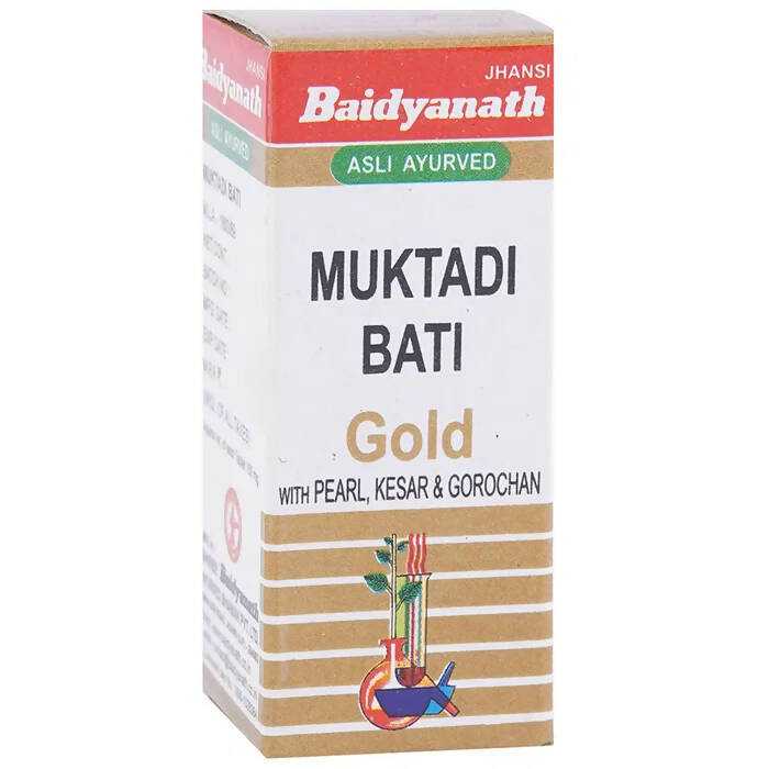 Baidyanath Jhansi Muktadi Bati (With Gold, Pearl, Kesar &amp; Gorochan)