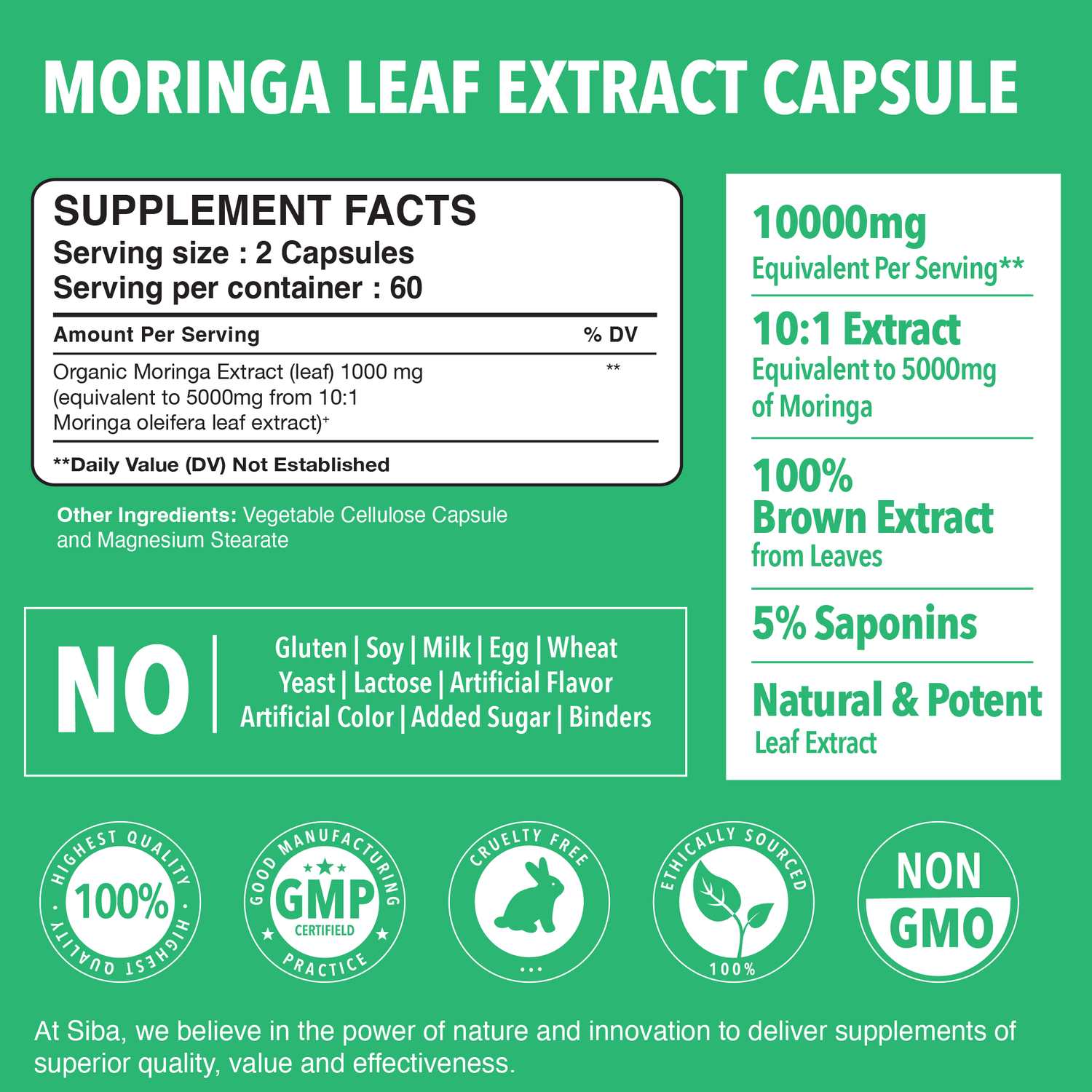 Moringa Leaf Capsules