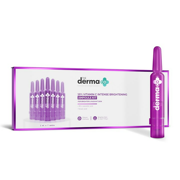 The Derma Co 15% Vitamin C Intense Brightening Ampoule Kit