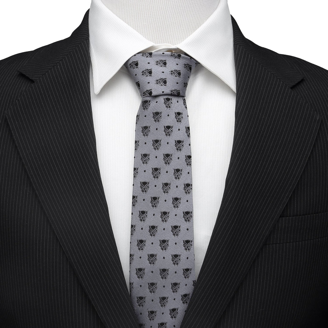 Marvel Black Panther Gray Dot Tie by Cufflinks.com