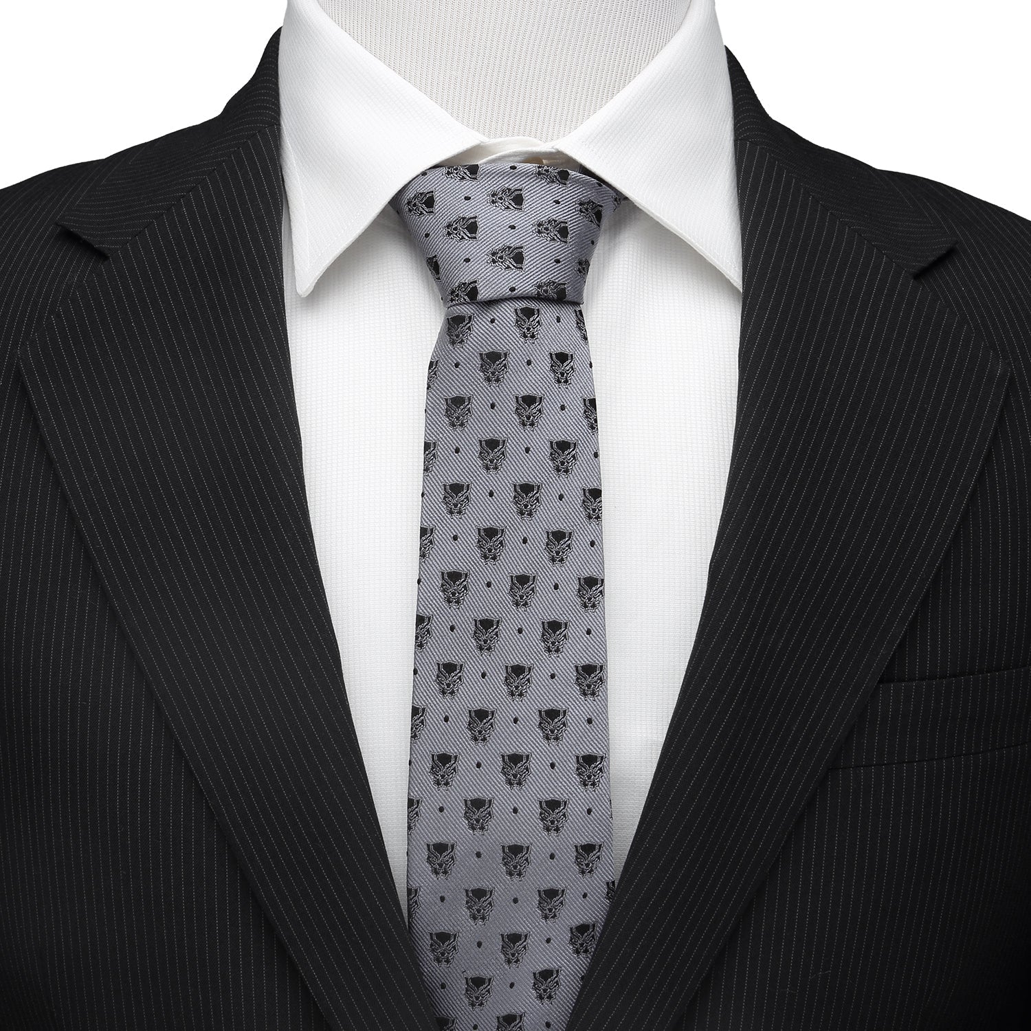 Marvel Black Panther Gray Dot Tie by Cufflinks.com