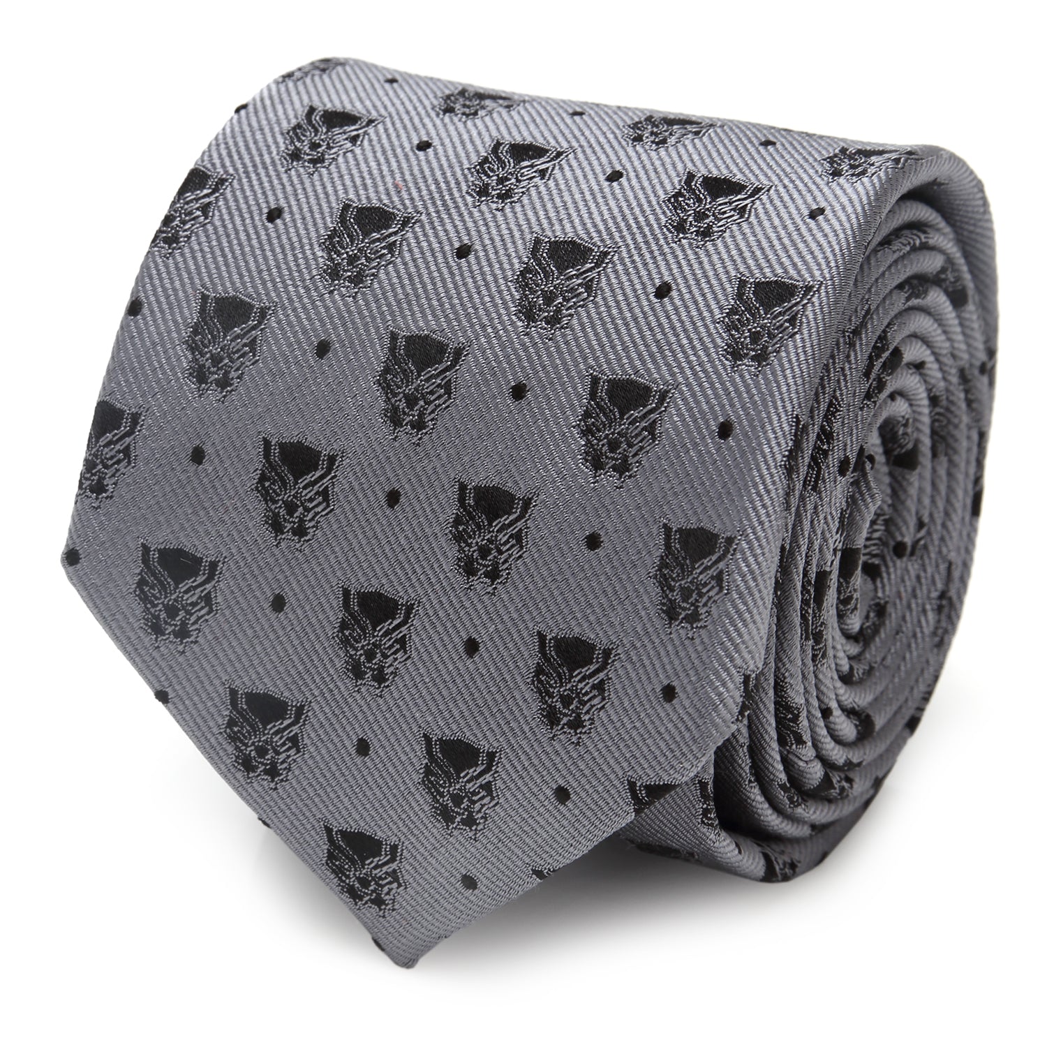 Marvel Black Panther Gray Dot Tie by Cufflinks.com