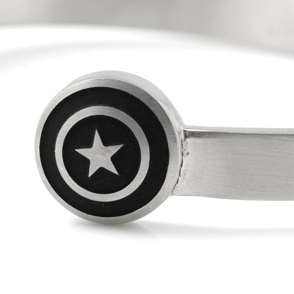 Marvel Captain America Stainless Steel Cuff Bracelet by Cufflinks.com