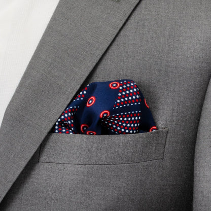 Marvel Captain America Shield Navy Pocket Square by Cufflinks.com