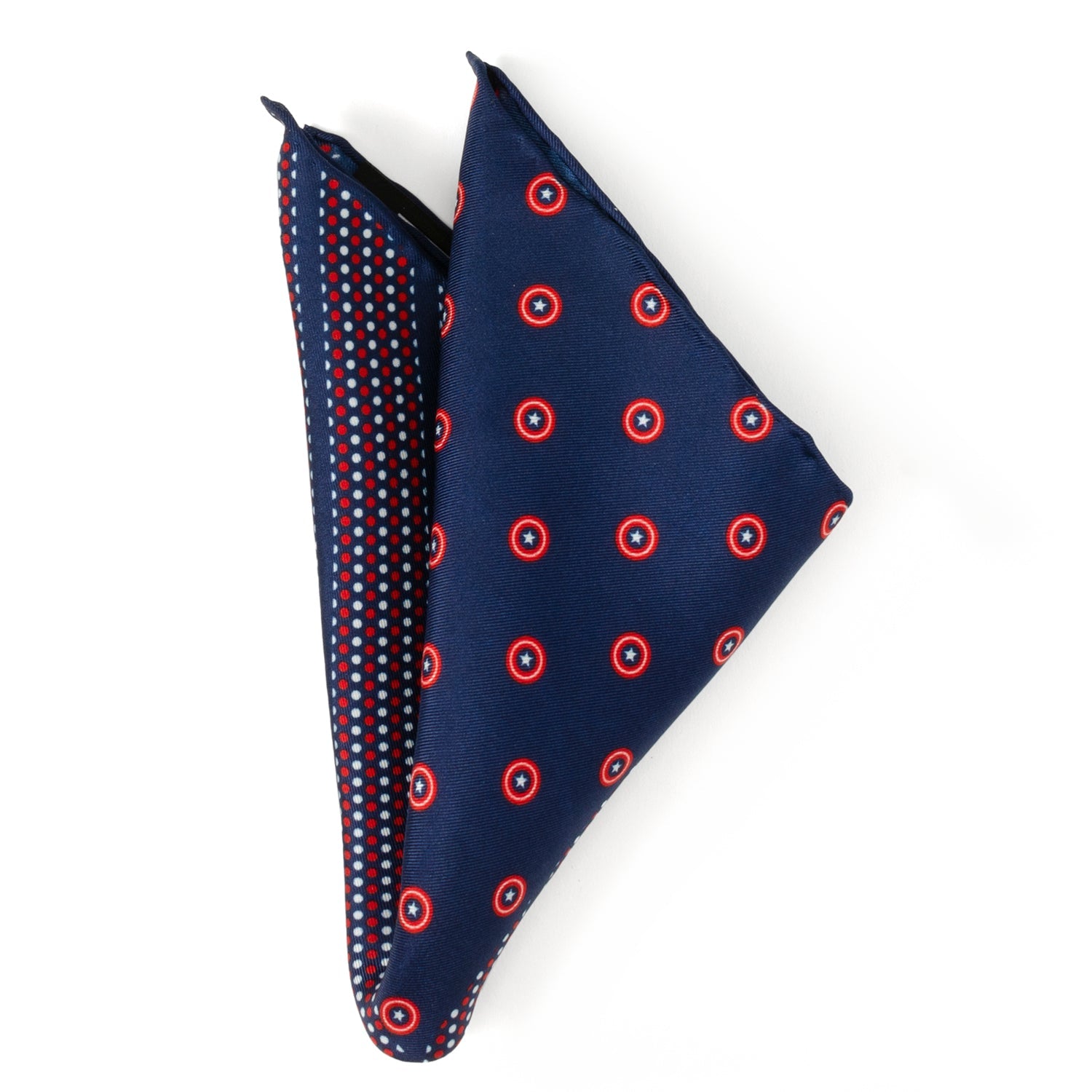 Marvel Captain America Shield Navy Pocket Square by Cufflinks.com