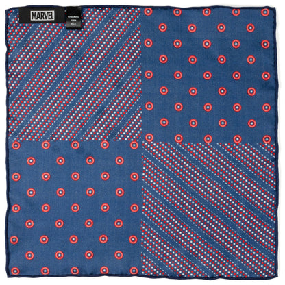 Marvel Captain America Shield Navy Pocket Square by Cufflinks.com