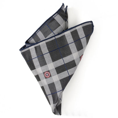 Marvel Captain America Gray Plaid Pocket Square by Cufflinks.com