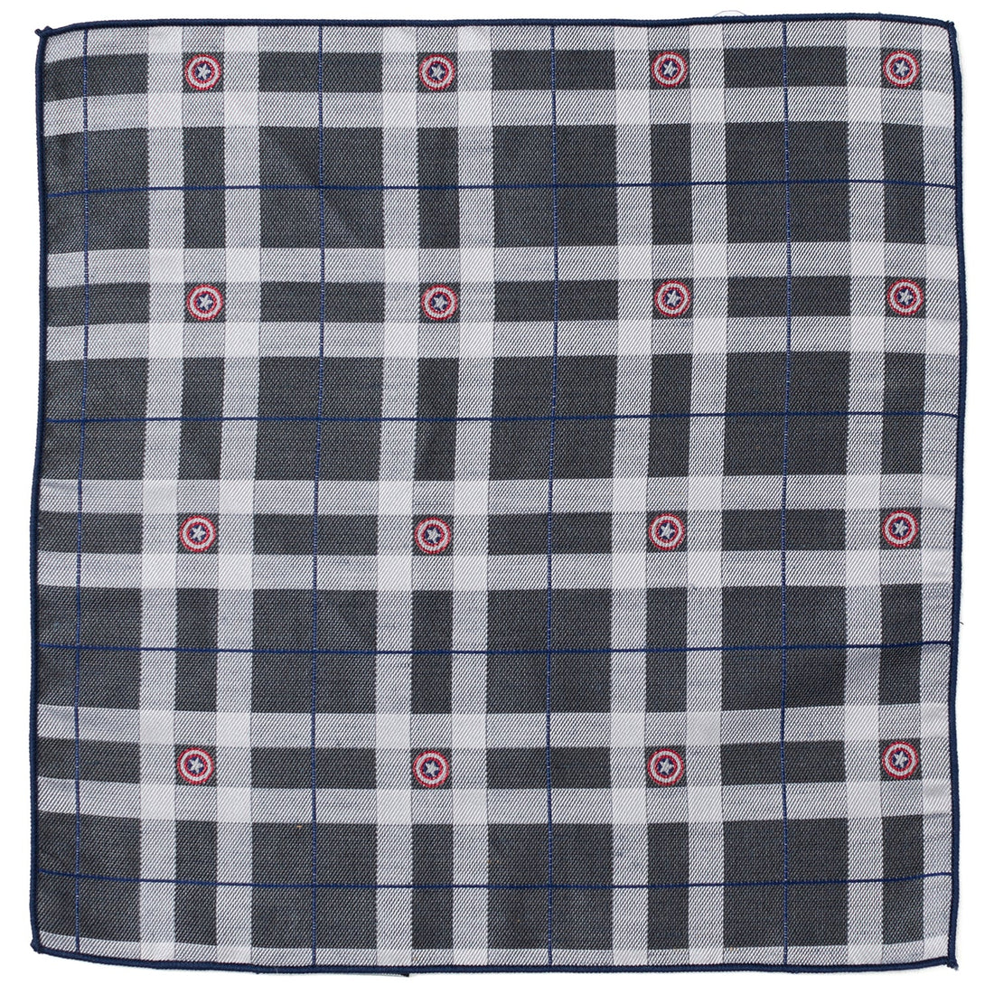 Marvel Captain America Gray Plaid Pocket Square by Cufflinks.com