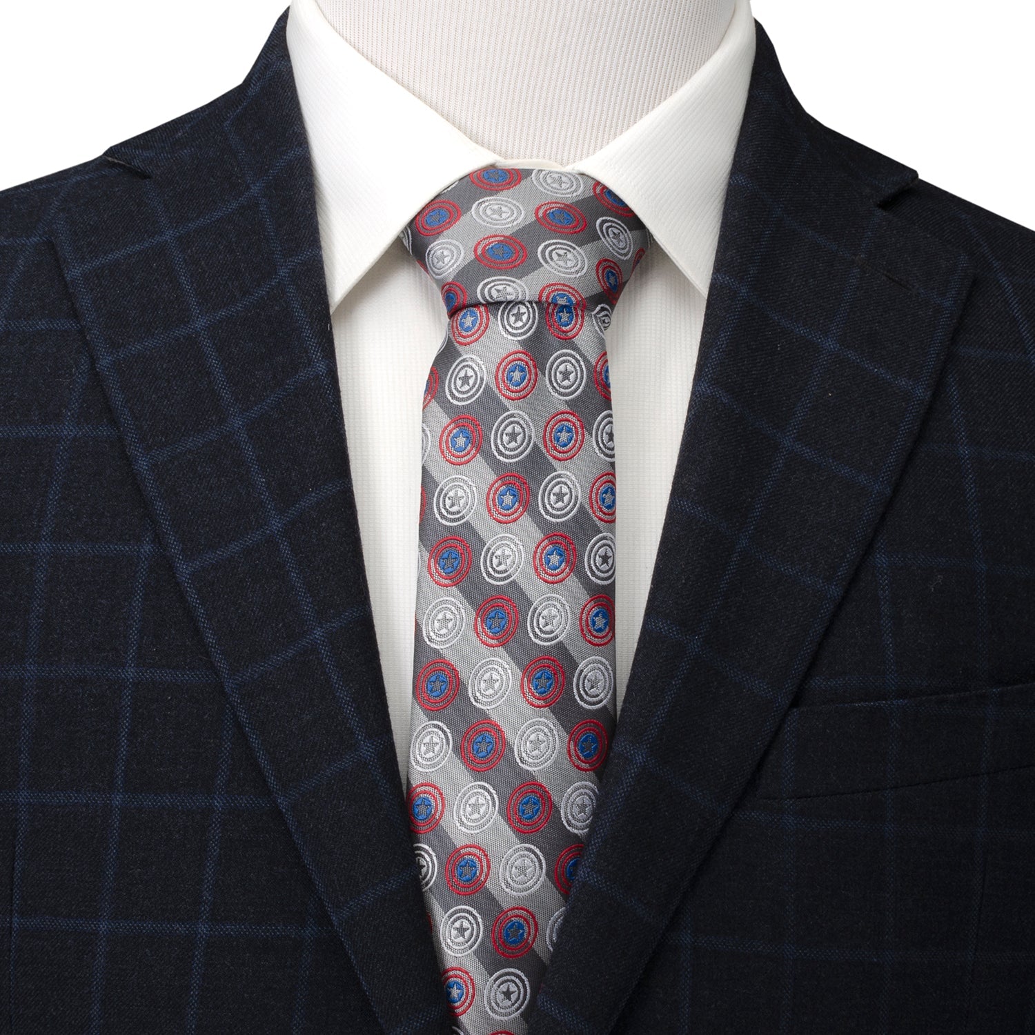 Marvel Captain America Gray Stripe Men&