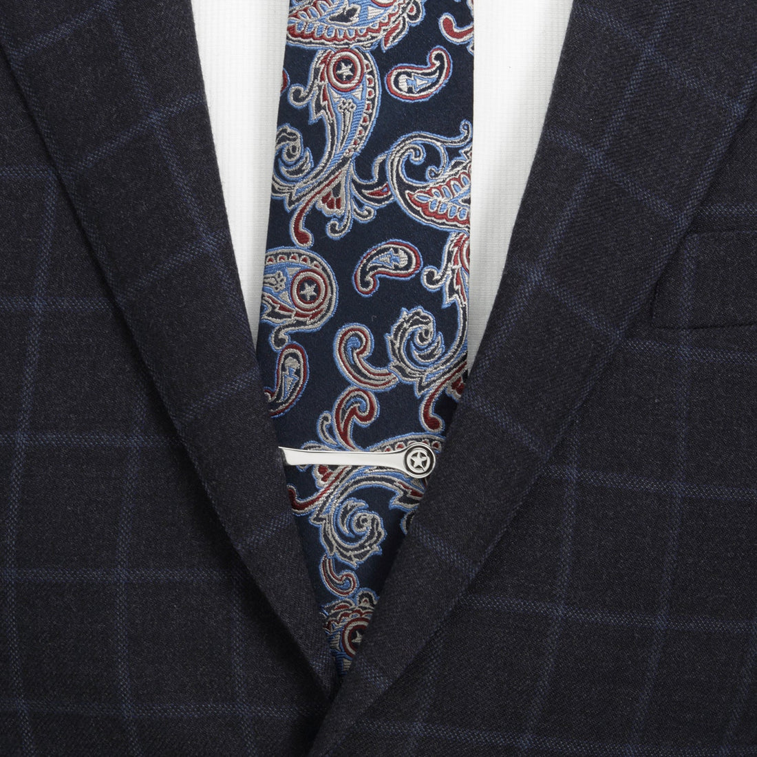 Marvel Captain America Sterling Silver Tie Bar by Cufflinks.com