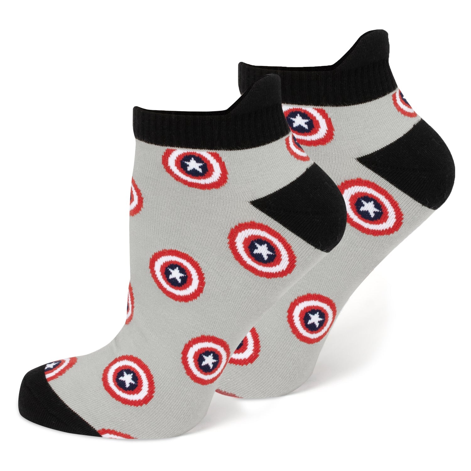 Marvel Captain America Ankle Socks 3-Pack and Lapel Pin Gift Set by Cufflinks.com