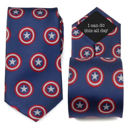 Marvel Captain America Hidden Message Blue Men&