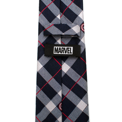 Marvel Captain America Blue Plaid Tie by Cufflinks.com