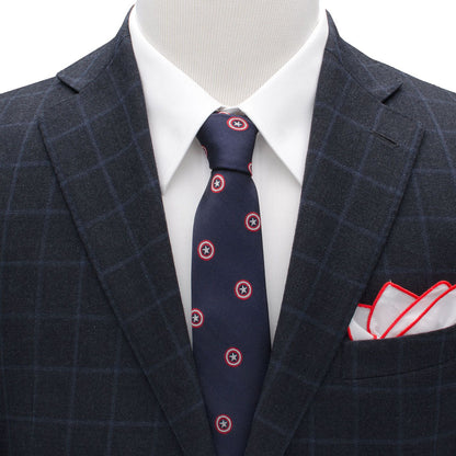 Marvel Captain America Navy Tie by Cufflinks.com