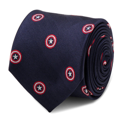 Marvel Captain America Navy Tie by Cufflinks.com