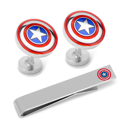 Marvel Captain America Cufflinks and Tie Bar Gift Set